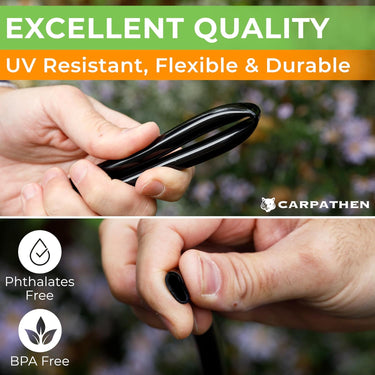 5/16 Drip Irrigation Tubing from  Carpathen is perfect for wiring up a drip irrigation system